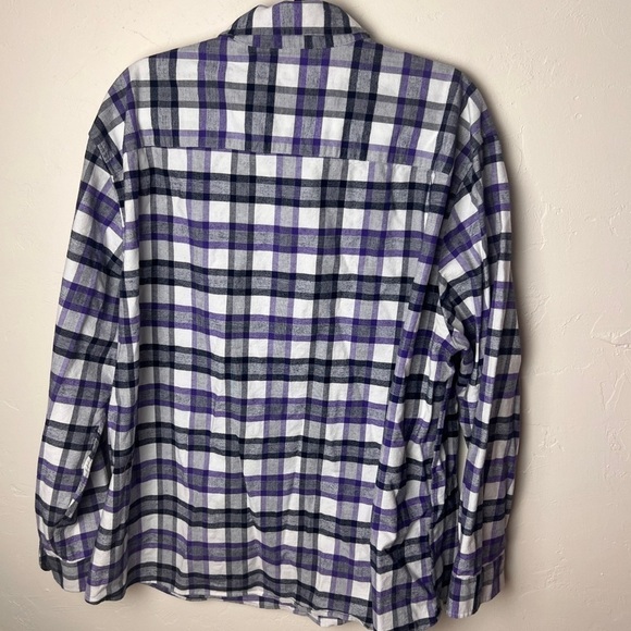 Hawker Rye casual button up shirt purple plaid soft XXL short - Picture 9 of 9
